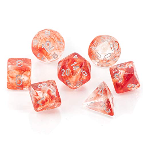 Nebula Polyhedral Red/Silver Luminary 7-Die Set Nebula Polyhedral Red/Silver Luminary 7-Die Set von Chessex