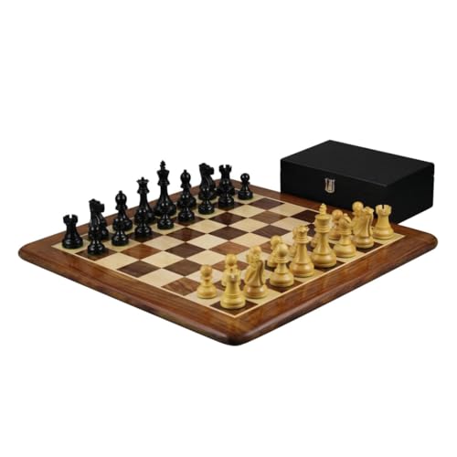 20 Zoll Sheesham Schach Set - Sheesham Flat Chess Board - Ebonized Reykjavik Chess Pieces - 3.75 Inch 20 Zoll Sheesham Schach Set - Sheesham Flat Chess Board - Ebonized Reykjavik Chess Pieces - 3.75 Inch von Chessgammon