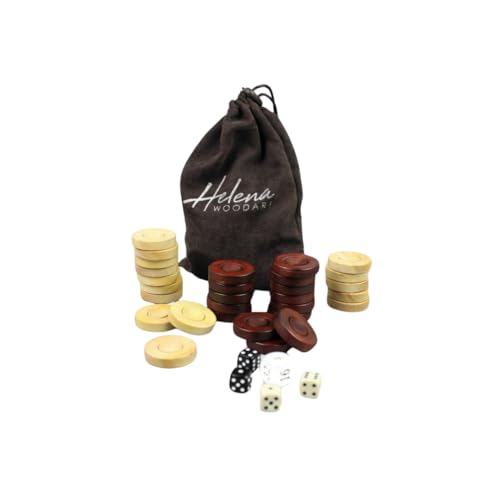 30 mm Helena Backgammon-Stücke aus Holz 30 mm Helena Backgammon-Stücke aus Holz von Chessgammon