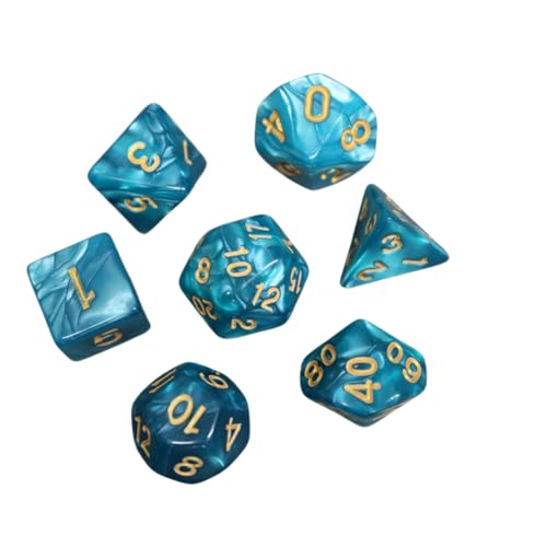 Azul blau marmoriertes DND-Würfel-Set, 7-teiliges Würfel-Set, Rollenspielwürfel mit Würfelbeutel Azul blau marmoriertes DND-Würfel-Set, 7-teiliges Würfel-Set, Rollenspielwürfel mit Würfelbeutel von Chessgammon