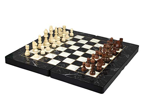 Chessgammon Backgammon- und Schach-Set, Holz, 50,8 cm, Schwarz / Weiß Chessgammon Backgammon- und Schach-Set, Holz, 50,8 cm, Schwarz / Weiß von Chessgammon