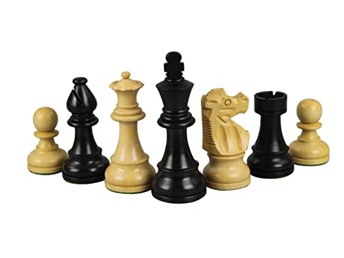 Chessgammon Französische Schachfiguren Lardy Staunton Ebenholz 3" von Chessgammon