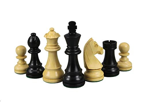 Chessgammon Schachfiguren Downhead German Staunton in Buchsbaum Ebenholz 3". von Chessgammon