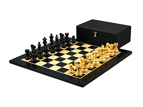 Holzschach Set Ebenholz Brett 16 Zoll Gewichtet Ebonisiert Classic Staunton Figuren 3 Zoll von Chessgammon