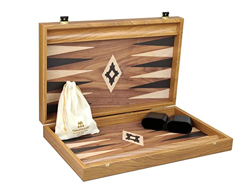 Manopoulos Backgammon-Set, Walnuss, 58 cm, Aufbewahrungsregale im Lieferumfang enthalten Manopoulos Backgammon-Set, Walnuss, 58 cm, Aufbewahrungsregale im Lieferumfang enthalten von Chessgammon