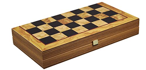 Manopoulos Backgammon-Set, Wurzelholz, 15 Zoll von Chessgammon