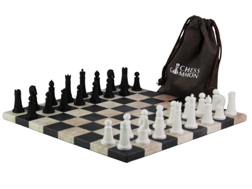 Staunton Schachfiguren aus Kunstleder, personalisierbar, 3D-Acryl, mit Kordelzugbeutel, 35,6 cm, Schwarz Staunton Schachfiguren aus Kunstleder, personalisierbar, 3D-Acryl, mit Kordelzugbeutel, 35,6 cm, Schwarz von Chessgammon