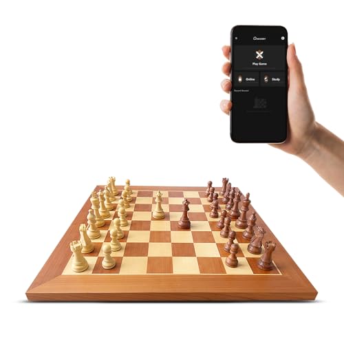 Chessnut Pro Elektronisches Schachbrett-Set, luxuriöses Spiel mit allen Holzschachfiguren, Erkennung – 55 cm Turnier-Größe, Brett-Set mit Holzteilen von Chessnut