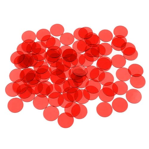 100 Pcs Farbige Bingo Chip Zähler Spiel Counting Bingo Counting Chip Plastikmarker Für Gruppenspiel Klassenzimmerunterricht von Chevnzev