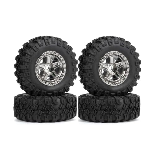 Chevnzev 4 Stücke Nylon 1 0 "Beadlock Wheel Rand Tire Tire 5-Speichen Hub Langable Einfach Für Axiale SCX24 Crawler Car Zu Installieren von Chevnzev