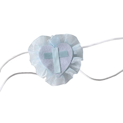 Chevnzev Anime Eyepatch Cosplay Embroidery Single Eye Maske Blindfold Girls Crucifix Eye Cosplay Accessoires von Chevnzev