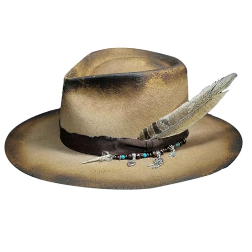 Chevnzev Elegant British Ladies Carnivals Festival Distressed Mit Fedoras For Gentlemen von Chevnzev