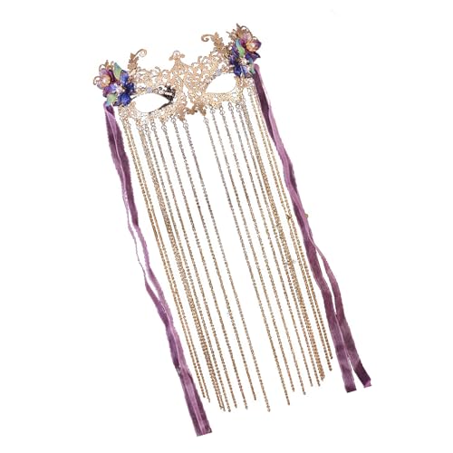 Chevnzev Exotische Quastengesichtsmaske Mit Handgefertigten Retro Perlen Schleierschmuck Für Tanzkünstler Hochzeit Braut Kopfbedeckung Chevnzev Exotische Quastengesichtsmaske Mit Handgefertigten Retro Perlen Schleierschmuck Für Tanzkünstler Hochzeit Braut Kopfbedeckung von Chevnzev