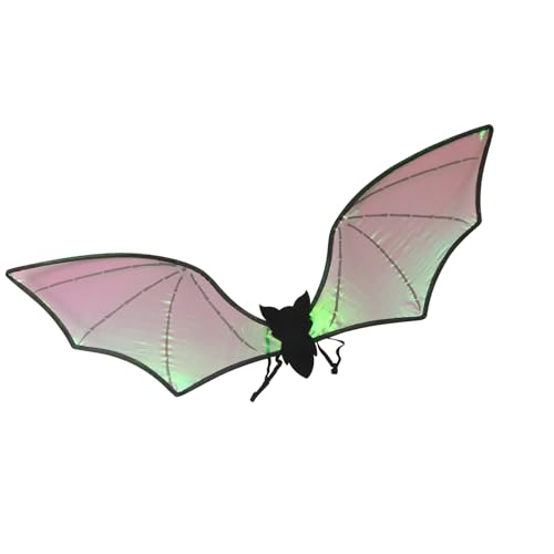 Chevnzev Fledermausflügelkostüm Für Girl Cosplay Party Halloween Weihnachtsgeburtstag Halloween Cosplay Fledermaus Kostüm Masquerade Party von Chevnzev