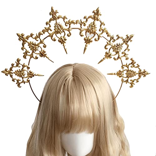 Chevnzev Frauen Gothic Gothic Für Die Haarhose Der Sonnenhohe Der Sonnenhaarhoop Jungfrau Maria Göttin Bride Hair Accessoires Chevnzev Frauen Gothic Gothic Für Die Haarhose Der Sonnenhohe Der Sonnenhaarhoop Jungfrau Maria Göttin Bride Hair Accessoires von Chevnzev
