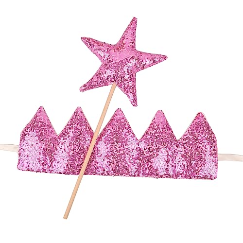 Chevnzev Geburtstagsfeier Kopfbedeckung Funkelnde Kronhaarband Star Fairy Stick Duschgeschenk Für Mädchenbühne Auftritte Fotoshootings Chevnzev Geburtstagsfeier Kopfbedeckung Funkelnde Kronhaarband Star Fairy Stick Duschgeschenk Für Mädchenbühne Auftritte Fotoshootings von Chevnzev