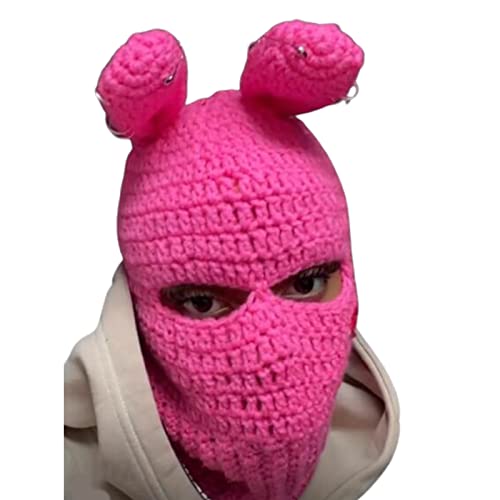 Chevnzev Halloween Strick Buntes Hasenparty Urlaub Winter Warm Warm von Chevnzev