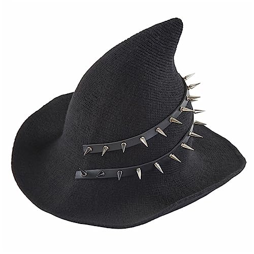 Chevnzev Halloween Witch Witch Party Halloween Hexenhut Rivet Wolle Witch Für Frauen Hexen Halloween Cosplays Chevnzev Halloween Witch Witch Party Halloween Hexenhut Rivet Wolle Witch Für Frauen Hexen Halloween Cosplays von Chevnzev
