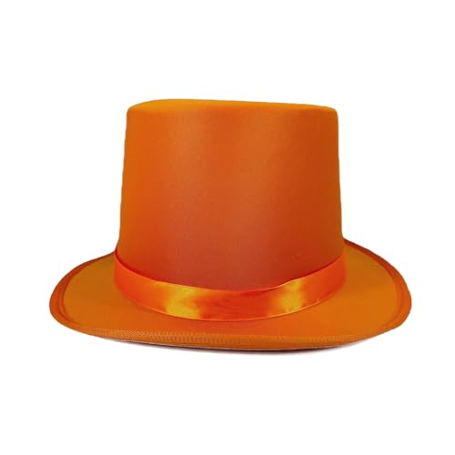 Chevnzev Hellfarbener Hoher Für Maskerades Party Gentleman Jazzy Mit Gürtel Erwachsener Konzert Kostüm Kopfbedeckungen Zeremonie von Chevnzev