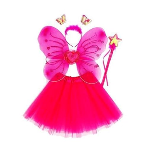 Chevnzev Kid Fairy Kostüm Set Butterfly Fairy Engelsflügel Mit Stirnband Rock Zauberstab Prinzessin Flügel Halloween Cosplay Flügel Chevnzev Kid Fairy Kostüm Set Butterfly Fairy Engelsflügel Mit Stirnband Rock Zauberstab Prinzessin Flügel Halloween Cosplay Flügel von Chevnzev