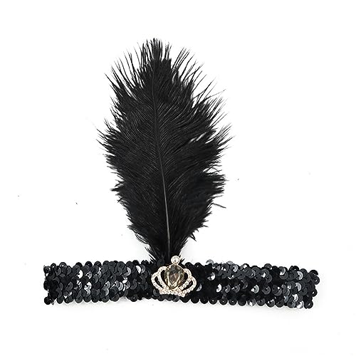 Chevnzev Lady Hairband Halloween Stirnbandkopfschmuck Für Maskerade Make Up Für Party Maskerade Roaring 1920er Flapper Cosplay Chevnzev Lady Hairband Halloween Stirnbandkopfschmuck Für Maskerade Make Up Für Party Maskerade Roaring 1920er Flapper Cosplay von Chevnzev