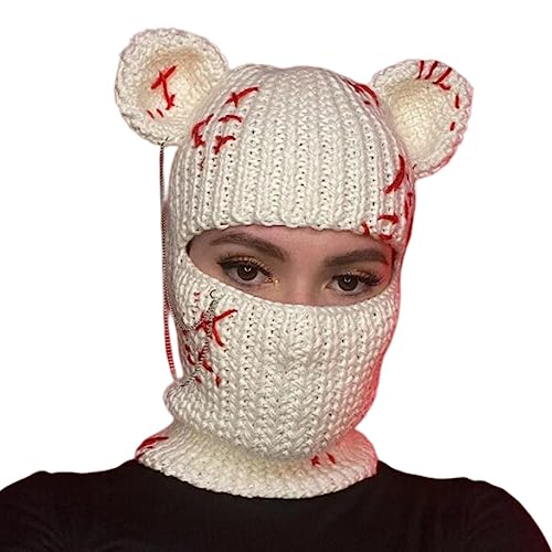 Chevnzev Lustige Gestrickte Mütze Halloween Bunte Regenbogenbären Kostüm Party Cosplay Katze Party Hüte Chevnzev Lustige Gestrickte Mütze Halloween Bunte Regenbogenbären Kostüm Party Cosplay Katze Party Hüte von Chevnzev