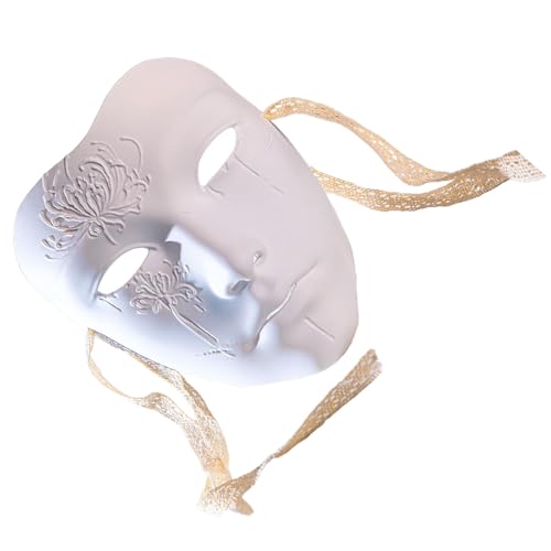 Chevnzev Masquerade Maske Hand Bemaltes Gesicht Für Frauen Männer Cosplay Partyfotografie Requisiten Halloween Dekoration Einzigartige Maske von Chevnzev