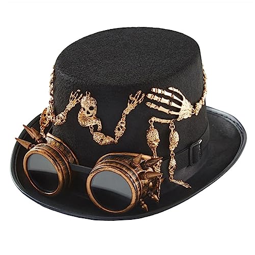 Chevnzev Steampunk Top Hüte Für Männer Mit Schutzbrillen Steampunk Time Halloween Steampunk Accessoires Steampunk Chevnzev Steampunk Top Hüte Für Männer Mit Schutzbrillen Steampunk Time Halloween Steampunk Accessoires Steampunk von Chevnzev