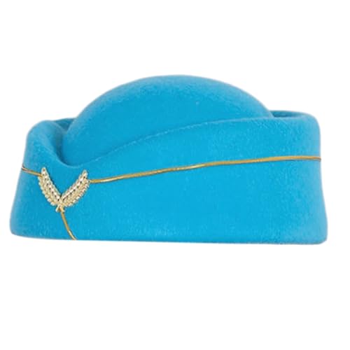 Chevnzev Stewardess Hat Frauen Luft Hostessen Party Cosplay Formelle Uniform Caps Accessoire Party Hüte Kostüm von Chevnzev