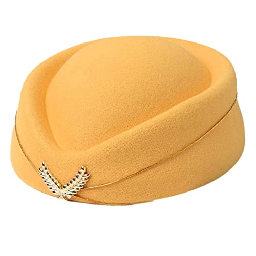 Chevnzev Stewardess Hat Frauen Luft Hostessen Party Cosplay Formelle Uniform Caps Accessoire Party Hüte Kostüm von Chevnzev