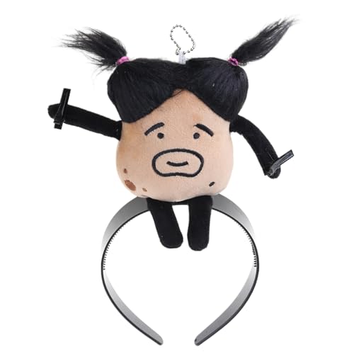 Chevnzev Süße Cartoon Puppen Stirnband Lustige Geflochtene Puppenhaarband Haare Haarnadel Perfekt Für Party Cosplay Kopfschmuck Schmuck von Chevnzev