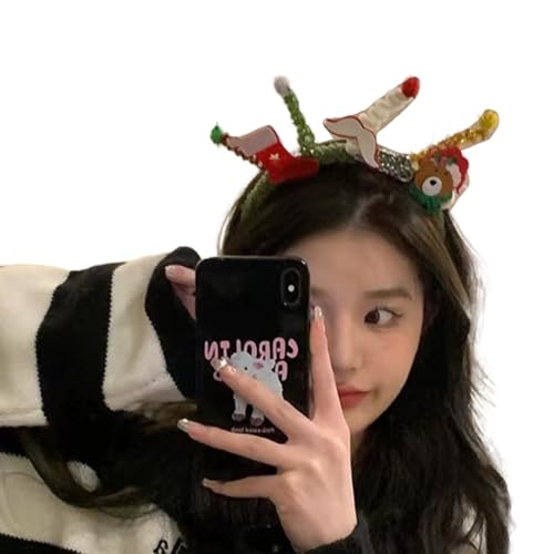 Chevnzev Süße Weihnachtsgeschenke Stirnband Mit Lametta Hair Hoop Neuheit Festliche Party Kopfbedeckung Kopfbedeckung Party Kopfbedeckung Chevnzev Süße Weihnachtsgeschenke Stirnband Mit Lametta Hair Hoop Neuheit Festliche Party Kopfbedeckung Kopfbedeckung Party Kopfbedeckung von Chevnzev