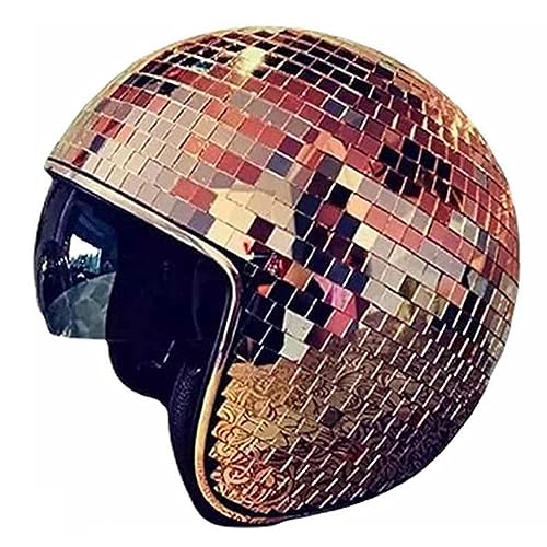 Chevnzev Urlaubshelm Shining Reflektierende Glänzende Glaskappe Für Club Carnivals Music Festival Cool Party Chevnzev Urlaubshelm Shining Reflektierende Glänzende Glaskappe Für Club Carnivals Music Festival Cool Party von Chevnzev