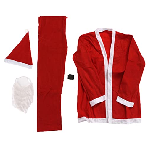 Fünfteiler Anzug Weihnachten Weihnachtsmann Costümen Erwachsene Männer Lustige Zirkus Outfit Naughty Fancy Cosplay Kleidung von Chevnzev