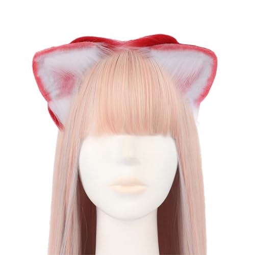 Halloween Anime Charakter Stirnband Katze Ohrform Haarreifen Plüsch Kopfstück Osterparty Cosplay Kostüm Rep Unisex von Chevnzev