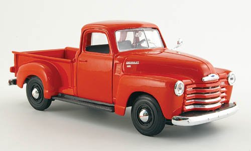 Chevrolet 3100 Pick Up, rot, 1950, Modellauto, Fertigmodell, Maisto 1:24 von Chevrolet