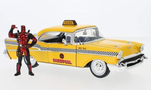 Chevrolet Bel Air, gelb, Deadpool, 1957, Modellauto, Fertigmodell, Jada 1:24 von Chevrolet