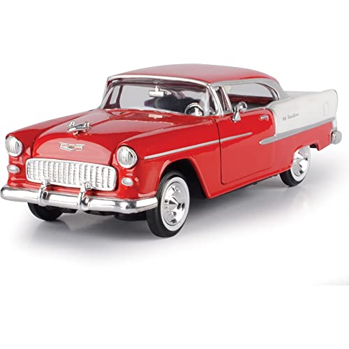 Chevrolet Bel Air, rot/weiss, 1955, Modellauto, Fertigmodell, Motormax 1:24 von Chevrolet