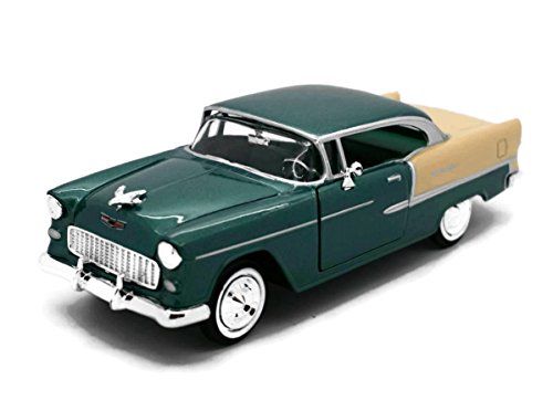 Chevrolet Bel Air Hardtop, metallic-grün/beige, 1955, Modellauto, Fertigmodell, Motormax 1:24 Chevrolet Bel Air Hardtop, metallic-grün/beige, 1955, Modellauto, Fertigmodell, Motormax 1:24 von Chevrolet
