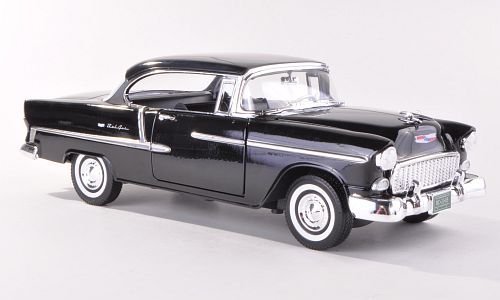 Chevrolet Bel Air Hardtop, schwarz, 1955, Modellauto, Fertigmodell, Motormax 1:18 von Chevrolet