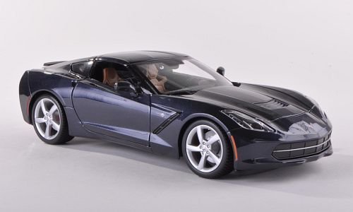 Chevrolet Corvette Stingray (C7), metallic-dunkelblau, 2013, Modellauto, Fertigmodell, Maisto 1:18 von Chevrolet