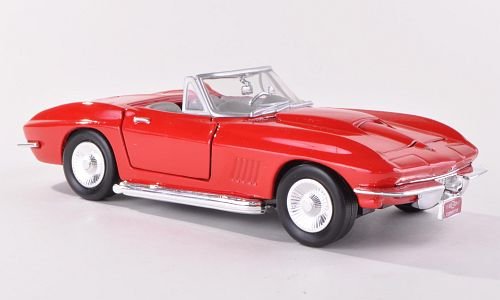 Chevrolet Corvette Stingray Convertible (C2), rot, 1967, Modellauto, Fertigmodell, Motormax 1:24 von Chevrolet