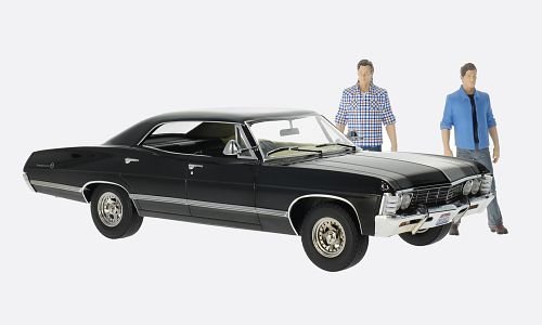 Chevrolet Impala Sport Sedan, schwarz, Supernatural, 1967, Modellauto, Fertigmodell, Greenlight 1:18 von Chevrolet