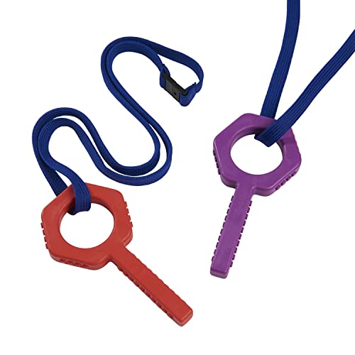 Sensory Direct Chewbuddy Pling Grab Kau- und Umhängeband, sensorisches Spielzeug für Fidget-, Kau- oder Zahnungshilfe, für Kinder, Erwachsene, Autismus, ADHS, ASD, SPD, Rot / Violett, 2 Stück Sensory Direct Chewbuddy Pling Grab Kau- und Umhängeband, sensorisches Spielzeug für Fidget-, Kau- oder Zahnungshilfe, für Kinder, Erwachsene, Autismus, ADHS, ASD, SPD, Rot / Violett, 2 Stück von Chewbuddy