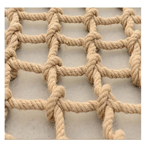 Garten Netting Seilnetz Treppe Balkon Geländer Indoor Sicherheit Schutz Für Kinder Cargo Netze Gartenpflanze Dekoration Jute Hanfnetz Vogel Kletternetz Frachtnetz (Color : 10mm*12cm, Size : 5X5m(16. von Chfkun