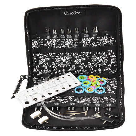 ChiaoGoo Spin Complete Austauschbare Rundstricknadeln Set Bambus 40-56-76 cm 2.75-10 mm 13 Größen von ChiaoGoo