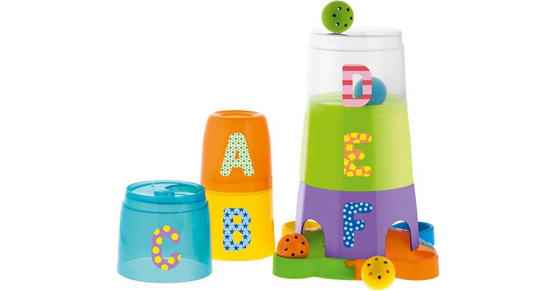 2 in 1 Stapelbecher und Kugelbahn mehrfarbig von Chicco