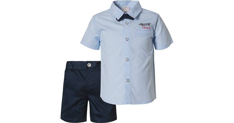 Baby Set Langarmhemd + kurze Hose blau Gr. 50 Jungen Baby von Chicco