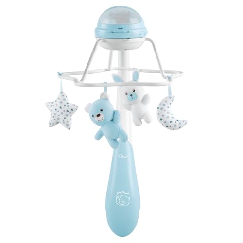CHICCO First Dreams Rainbow Musical Karussell, 3in1 Neugeborenen Karussell mit beruhigenden Melodien und Regenbogen Projektion, mit 4 weichen Anhängern, kompatibel mit Next2Me Wiegen, 0 Monate +, Blau CHICCO First Dreams Rainbow Musical Karussell, 3in1 Neugeborenen Karussell mit beruhigenden Melodien und Regenbogen Projektion, mit 4 weichen Anhängern, kompatibel mit Next2Me Wiegen, 0 Monate +, Blau von Chicco
