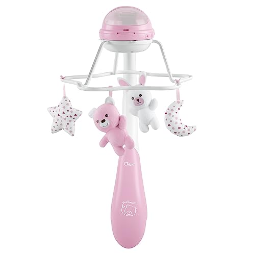 CHICCO First Dreams Rainbow Musical Karussell, 3in1 Neugeborenen Karussell mit beruhigenden Melodien und Regenbogen Projektion, mit 4 weichen Anhängern, kompatibel mit Next2Me Wiegen, 0 Monate +, Rosa CHICCO First Dreams Rainbow Musical Karussell, 3in1 Neugeborenen Karussell mit beruhigenden Melodien und Regenbogen Projektion, mit 4 weichen Anhängern, kompatibel mit Next2Me Wiegen, 0 Monate +, Rosa von Chicco